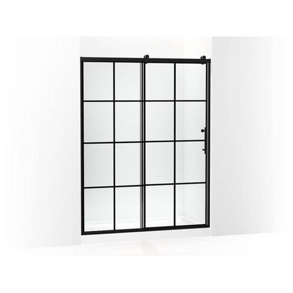Rely® 77'' H sliding shower door with 3/8''-thick glass