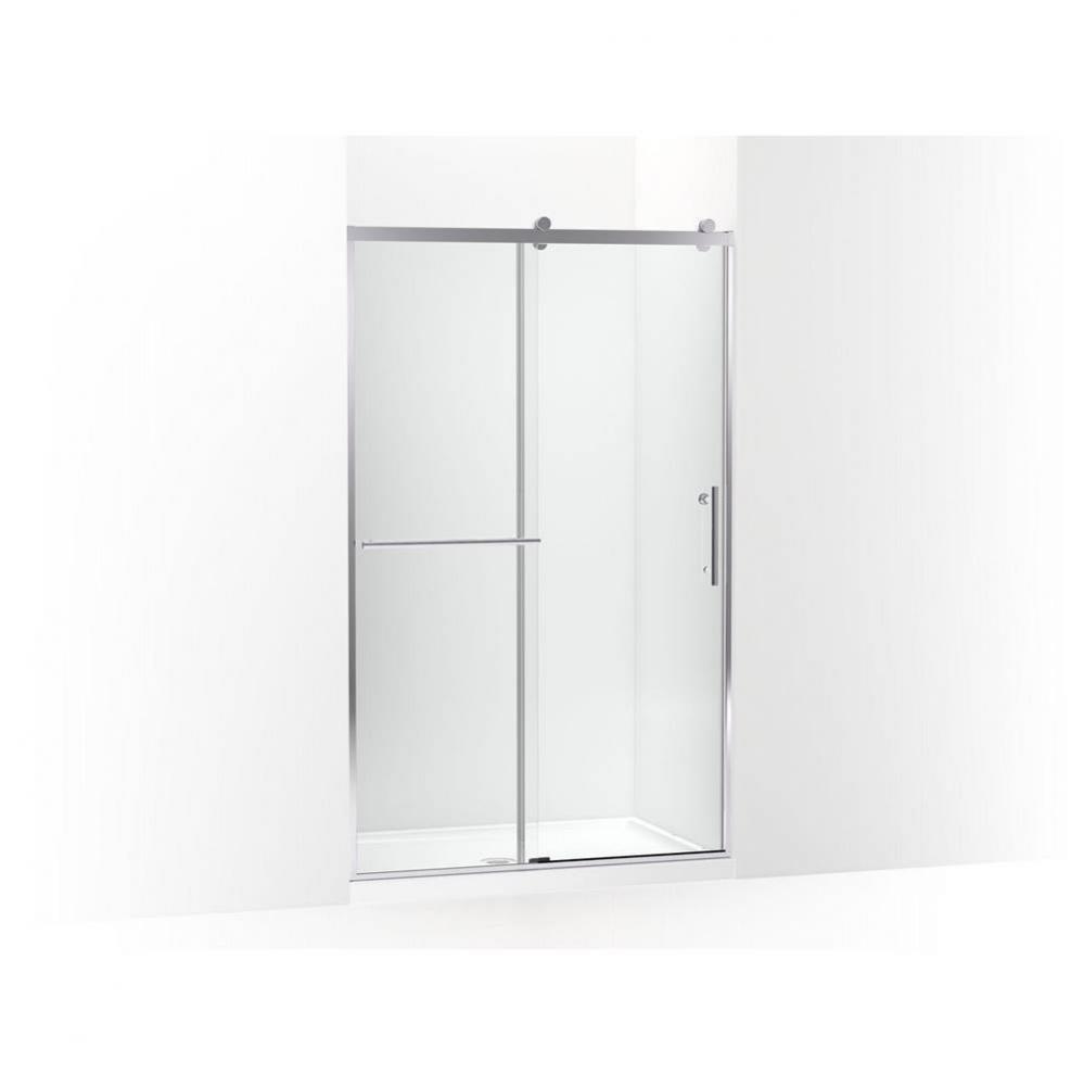 Rely® 77'' H sliding shower door with 3/8''-thick glass