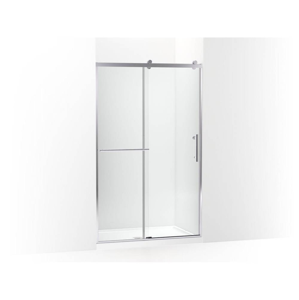 Rely® 77'' H sliding shower door with 3/8''-thick glass