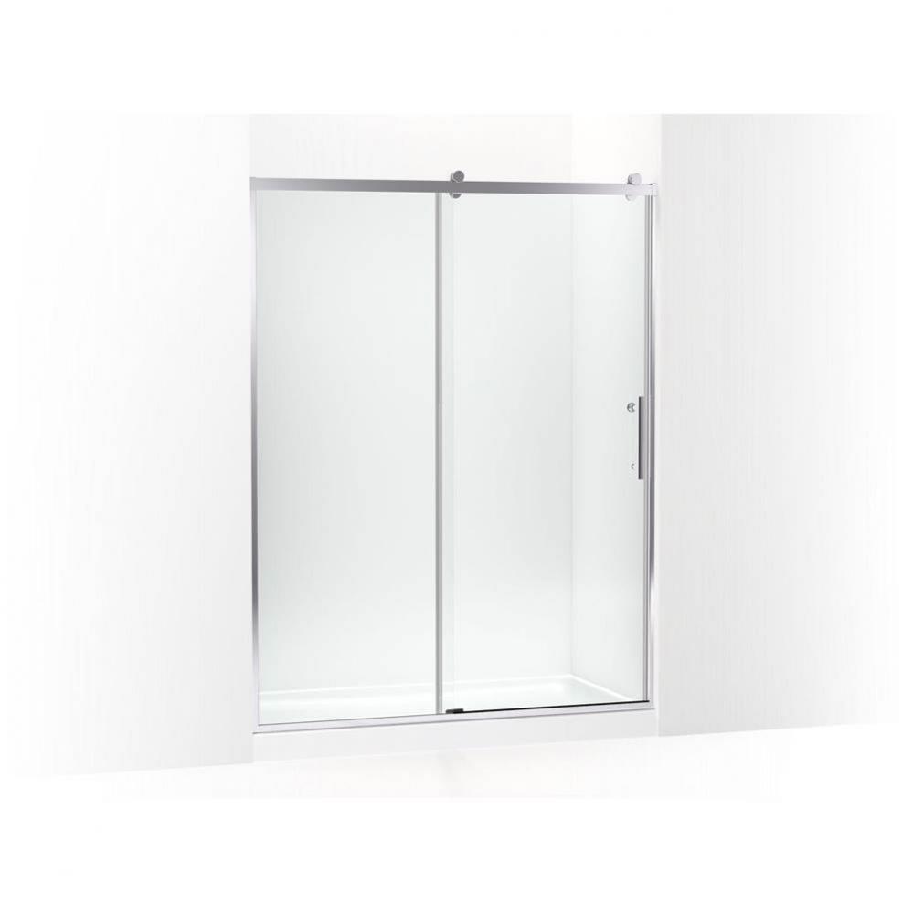 Rely® 77'' H sliding shower door with 3/8''-thick glass