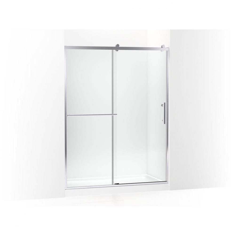 Rely® 77'' H sliding shower door with 3/8''-thick glass