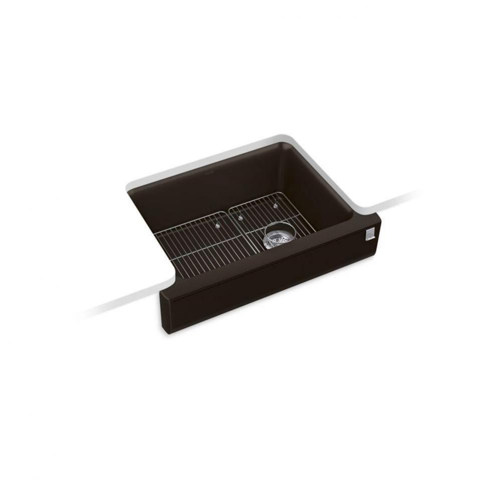 Cairn® 29-3/4'' undermount single-bowl farmhouse kitchen sink with short apron