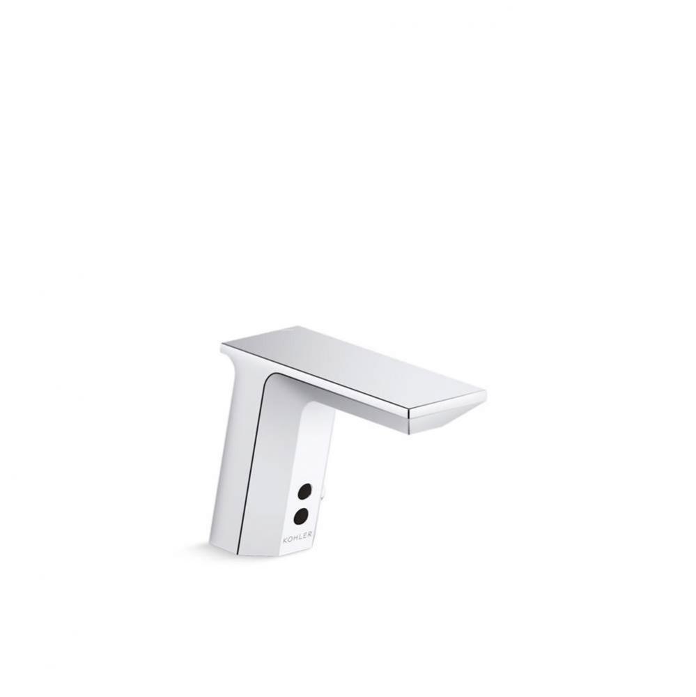 Geometric Touchless single-hole lavatory faucet with Insight™ sensor technology and temperature