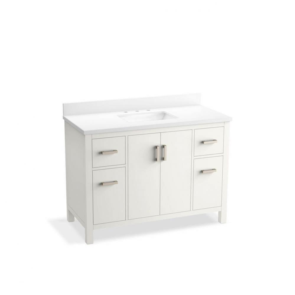Kresla® 48'' bathroom vanity cabinet with sink and quartz top