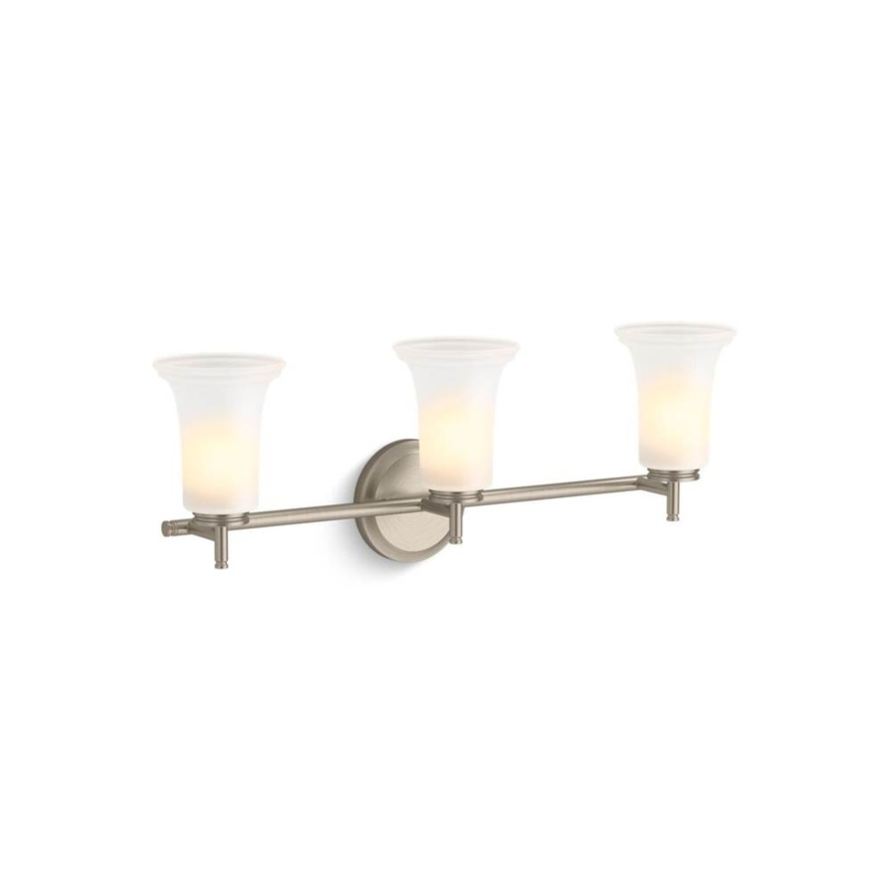 Bellera® Three-light sconce with frosted shades