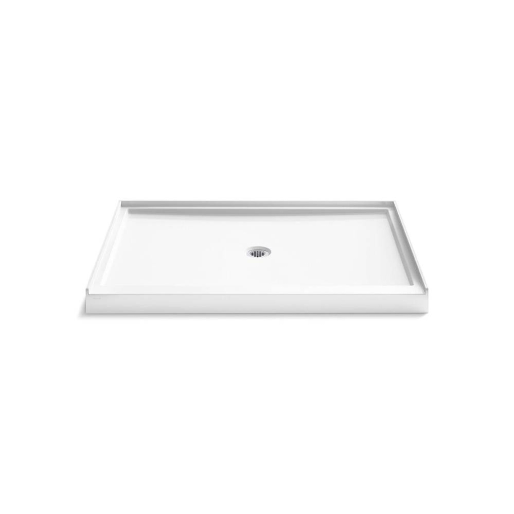 60'' x 42'' alcove shower base, center drain
