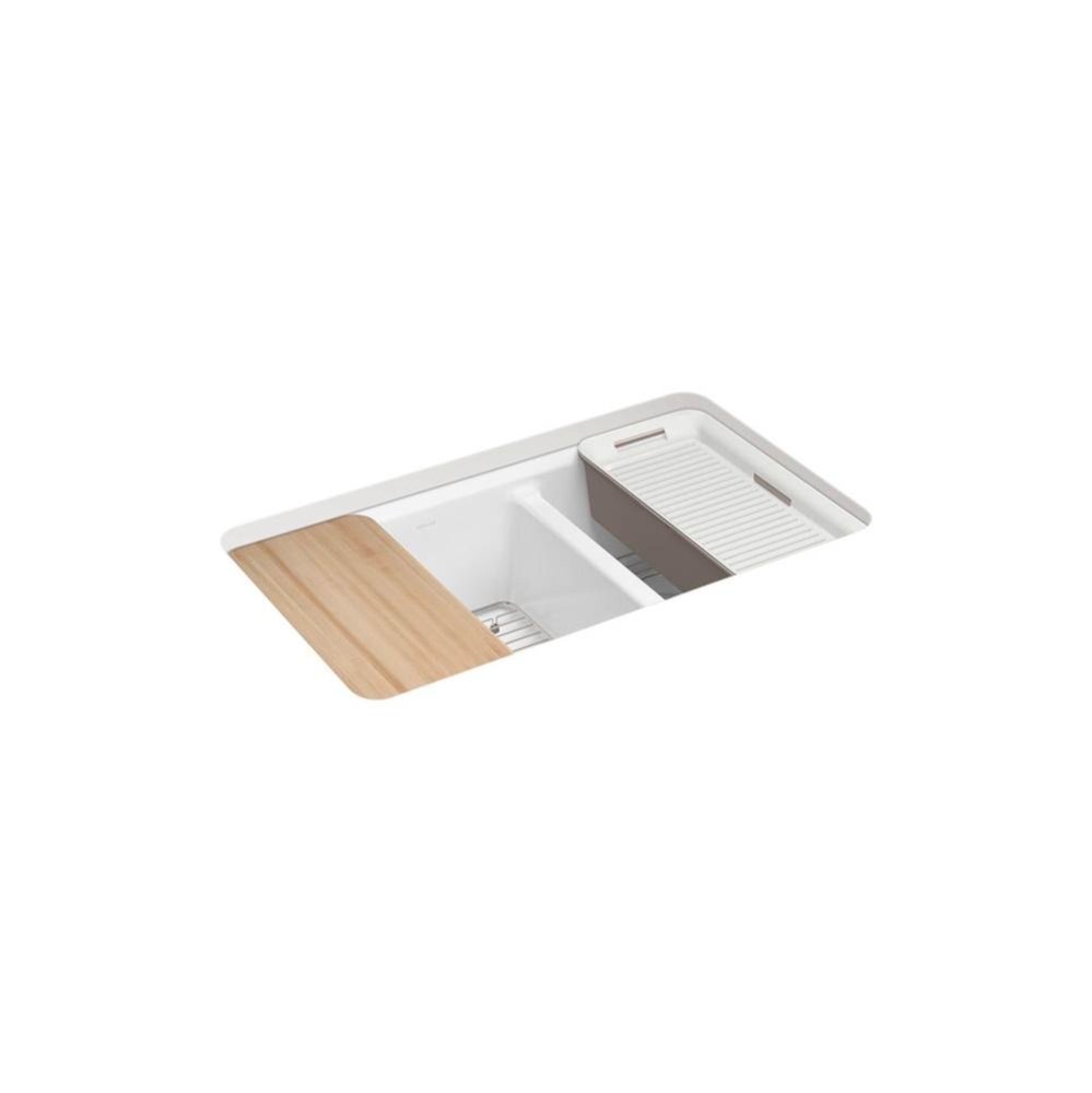 Riverby® 33'' undermount double-bowl workstation kitchen sink