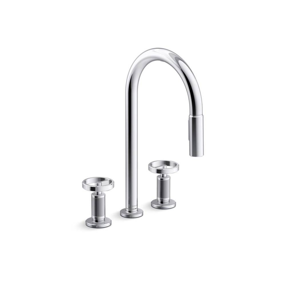 Billet™ Pull-down kitchen sink faucet with two-function sprayhead