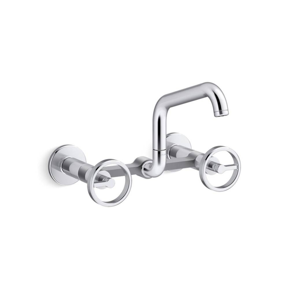Billet™ Two-hole wall-mount bridge kitchen sink faucet