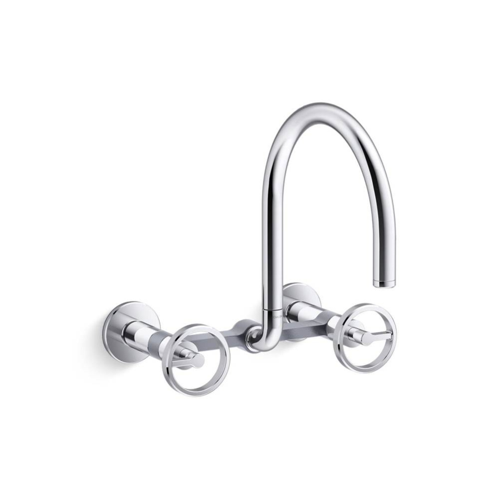 Billet™ Two-hole wall-mount bridge kitchen sink faucet