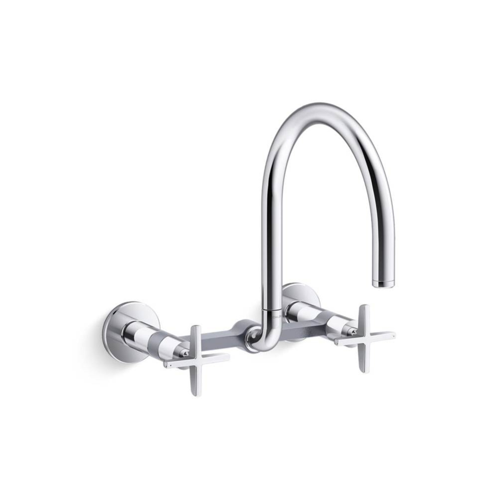 Billet™ Two-hole wall-mount bridge kitchen sink faucet