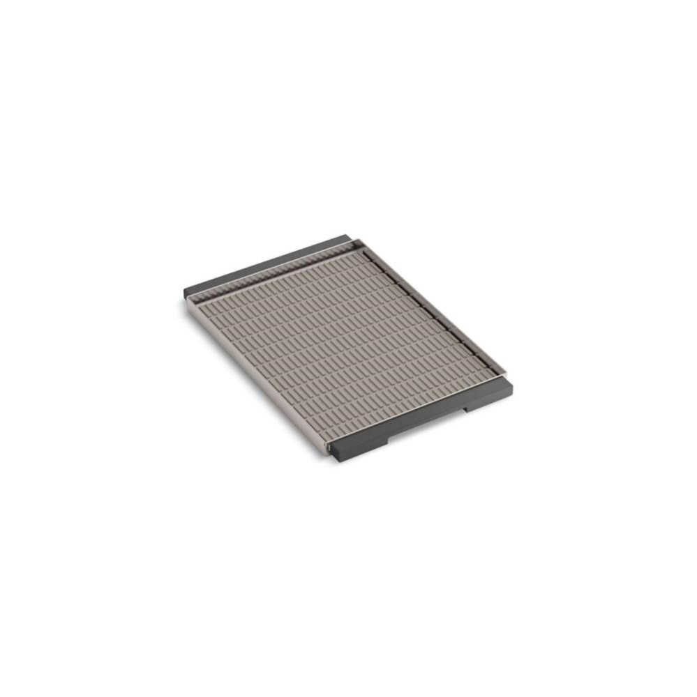 Serving tray with silicone mat