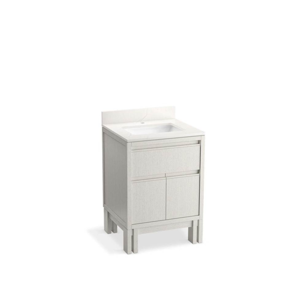24'' bathroom vanity cabinet with sink and quartz top