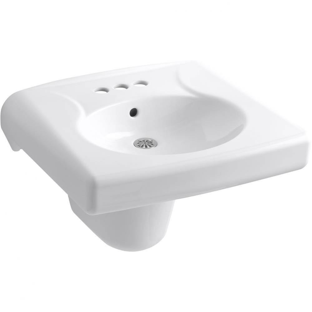 Brenham™ Wall-mount or concealed carrier arm mount commercial bathroom sink with 4'' c