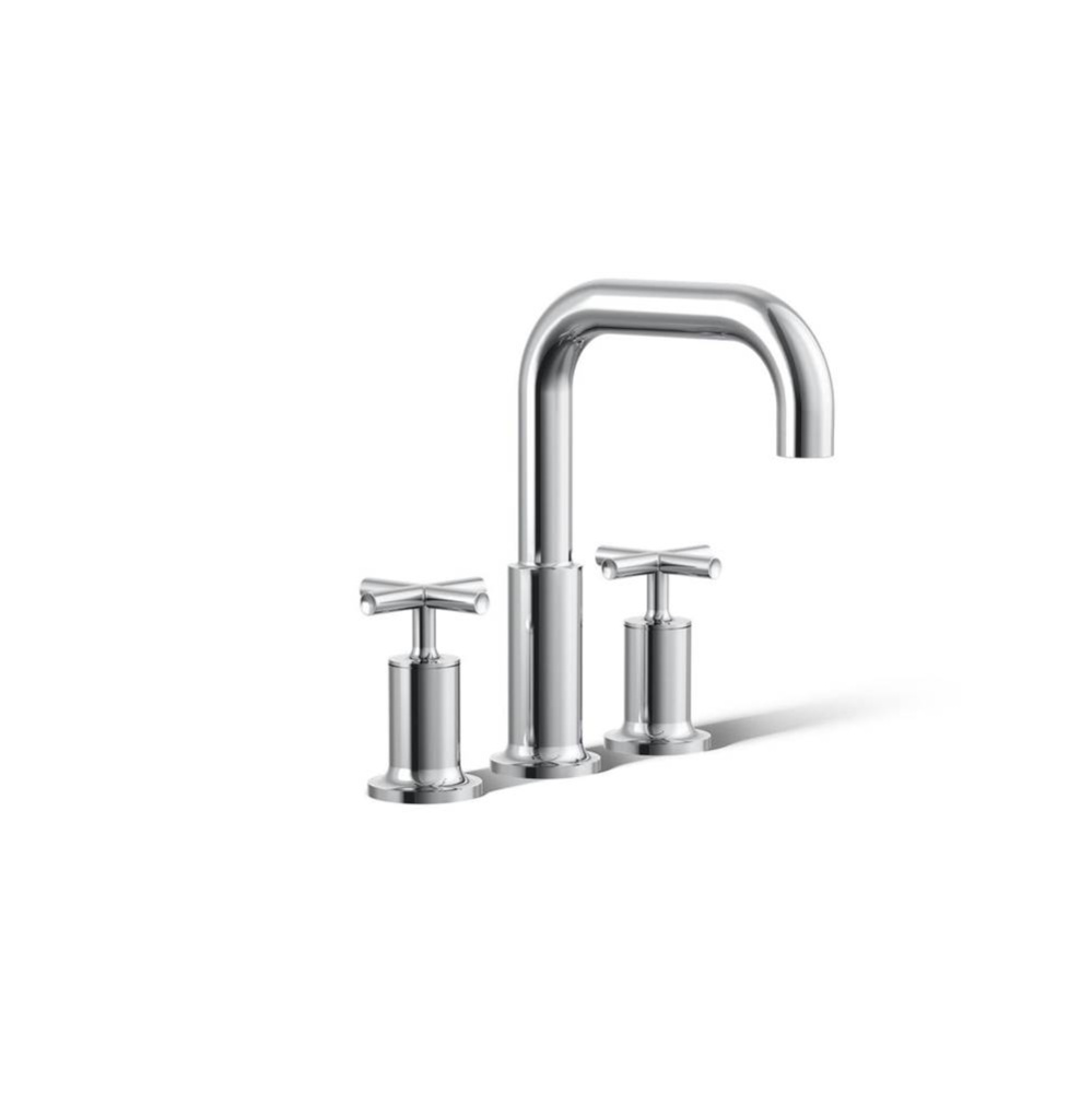 Purist® Deck-mount bath faucet trim with Cross handles