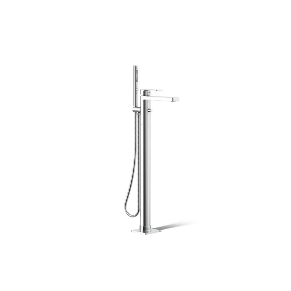 Parallel® Floor-mount bath filler trim with handshower