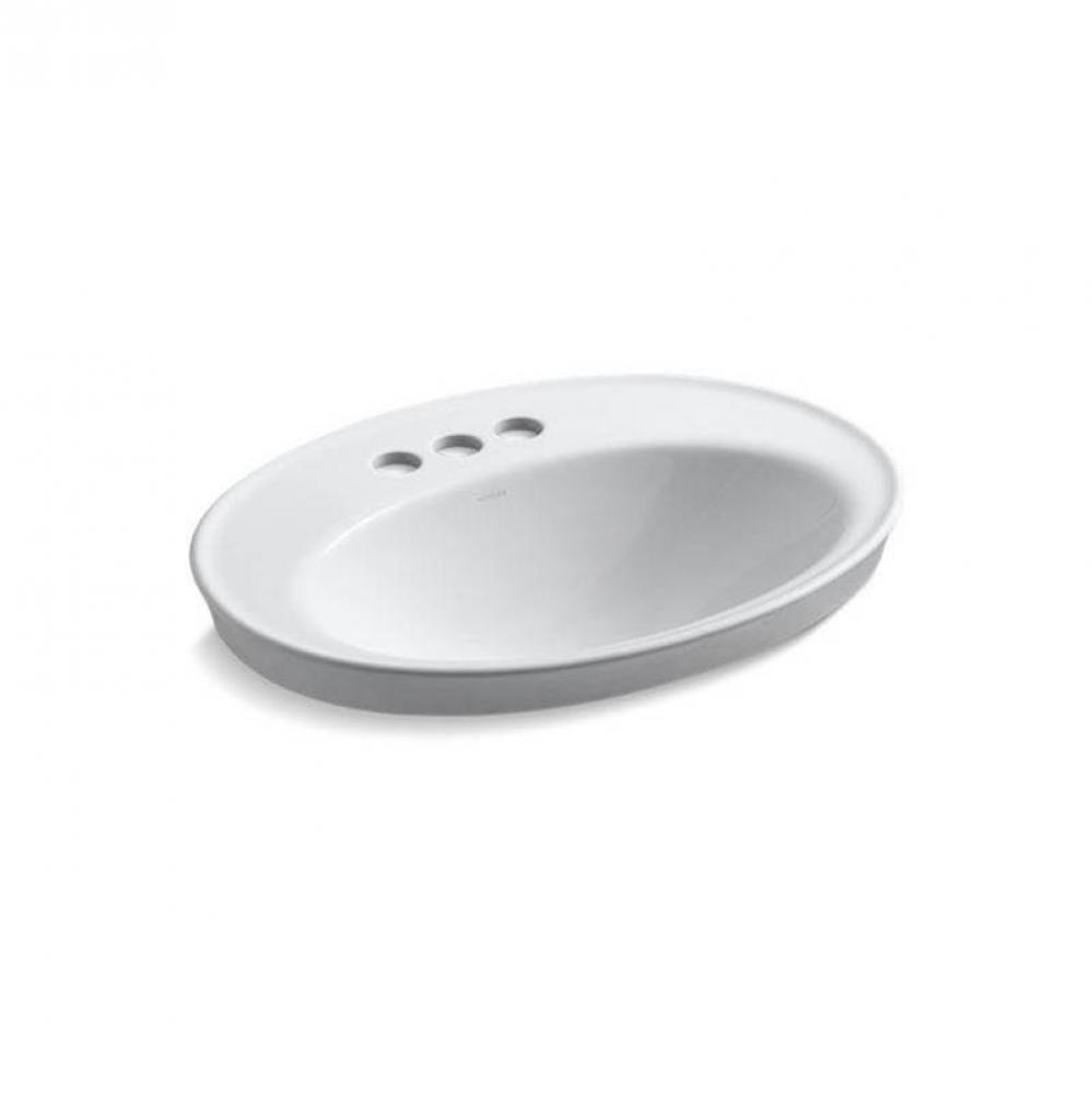 Serif® 22-1/4'' oval drop-in bathroom sink