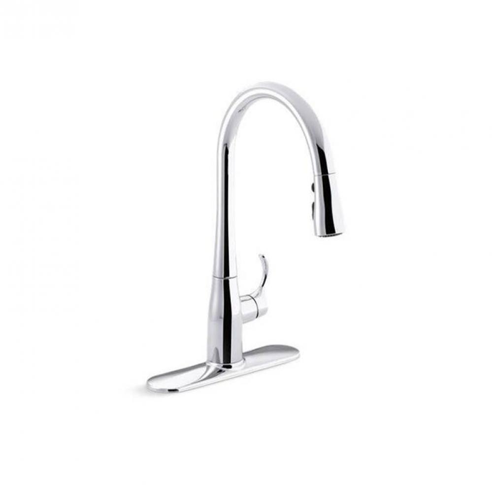 Simplice® Pull-down kitchen sink faucet with three-function sprayhead