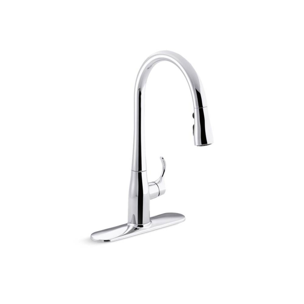 Simplice® Pull-down kitchen sink faucet with three-function sprayhead