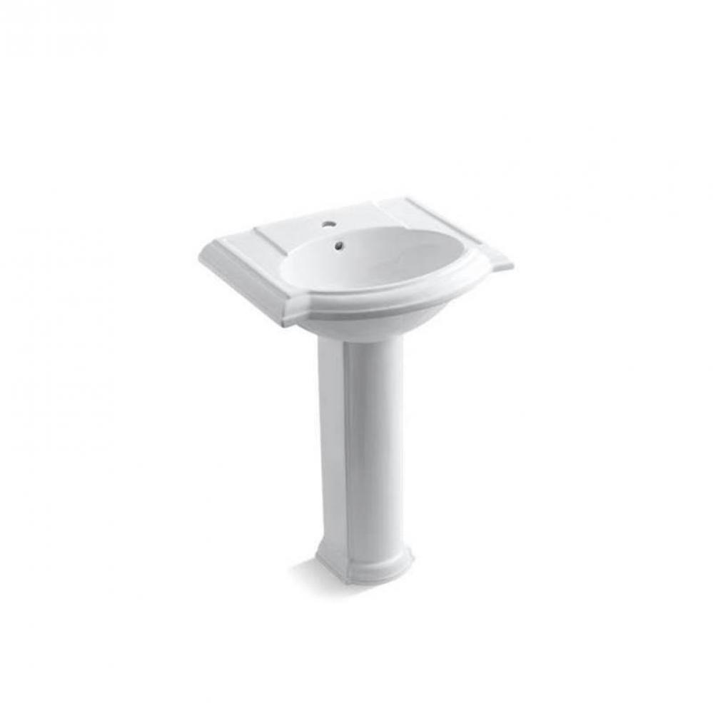 24-1/4'' rectangular pedestal bathroom sink