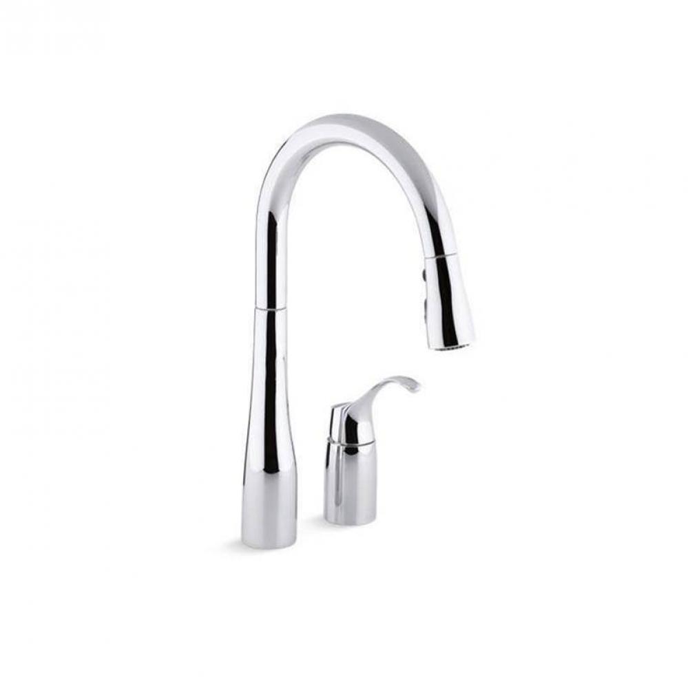 Simplice® Pull-down kitchen sink faucet with three-function sprayhead