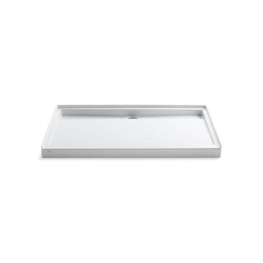 Groove® 60'' x 36'' alcove shower base, center drain