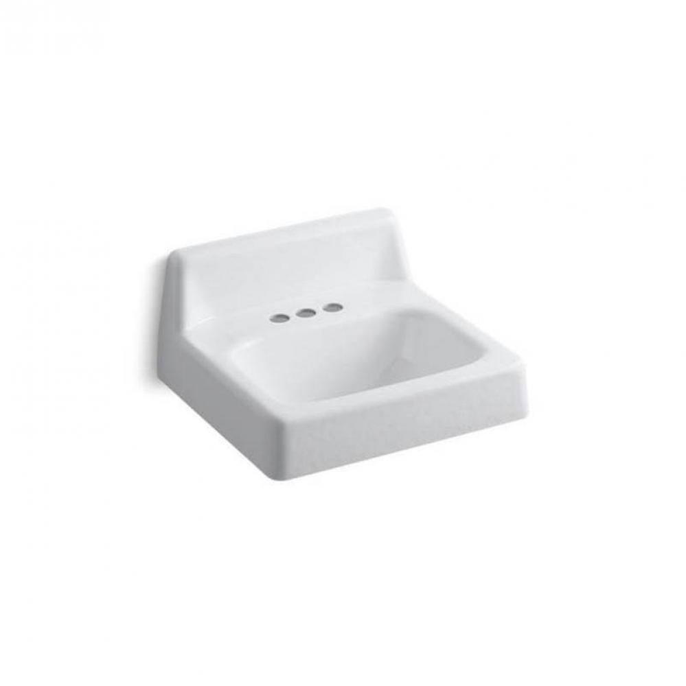 Hudson™ 20'' x 18'' wall-mount bathroom sink with 4'' centerset fa