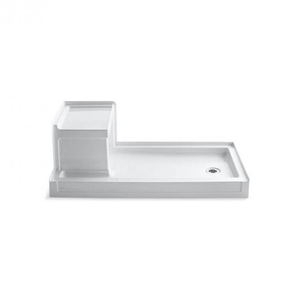 Tresham® 60'' x 32'' alcove shower base, right drain