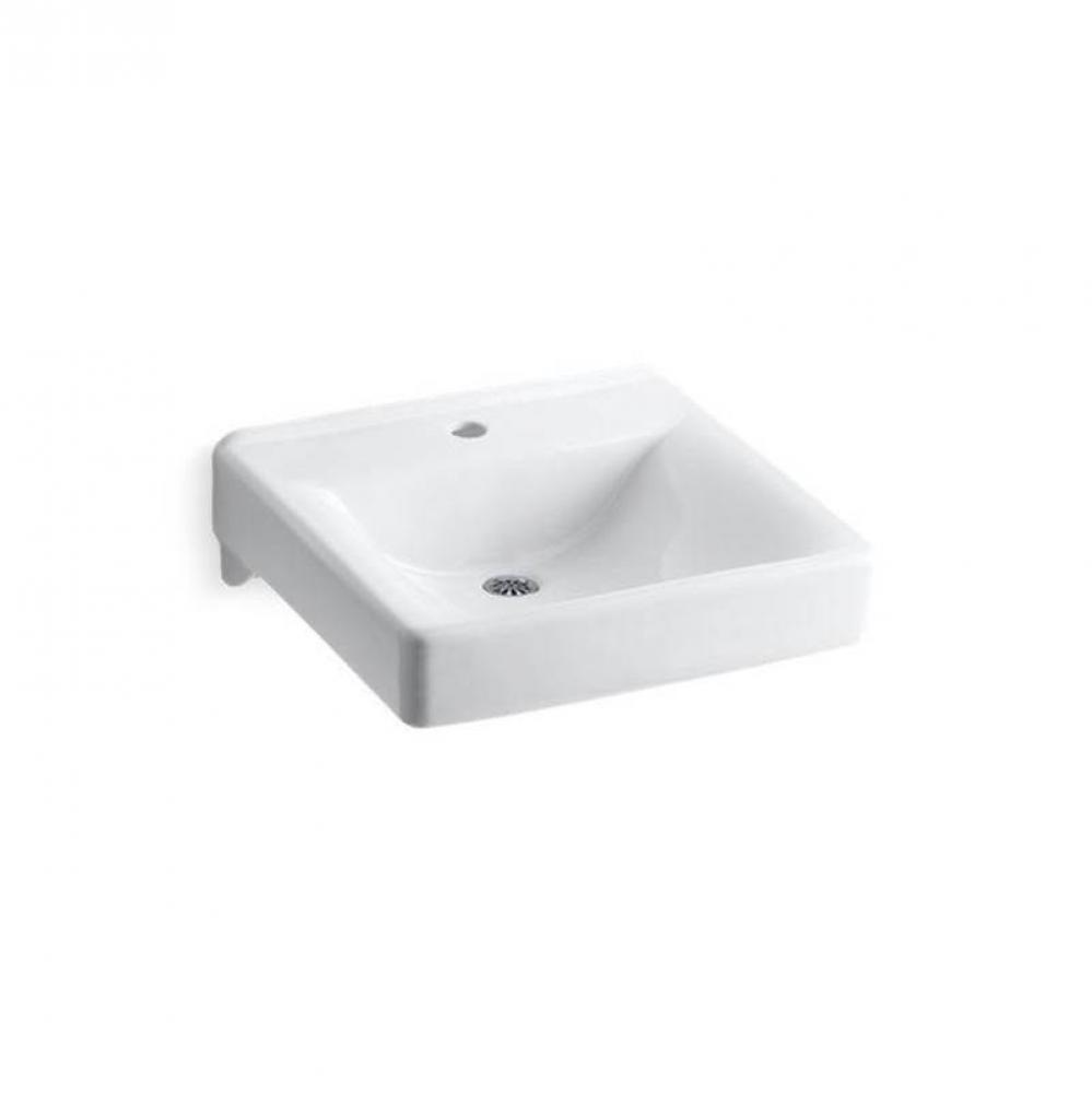 Soho® 20'' x 18'' wall-mount/concealed arm carrier bathroom sink with sin