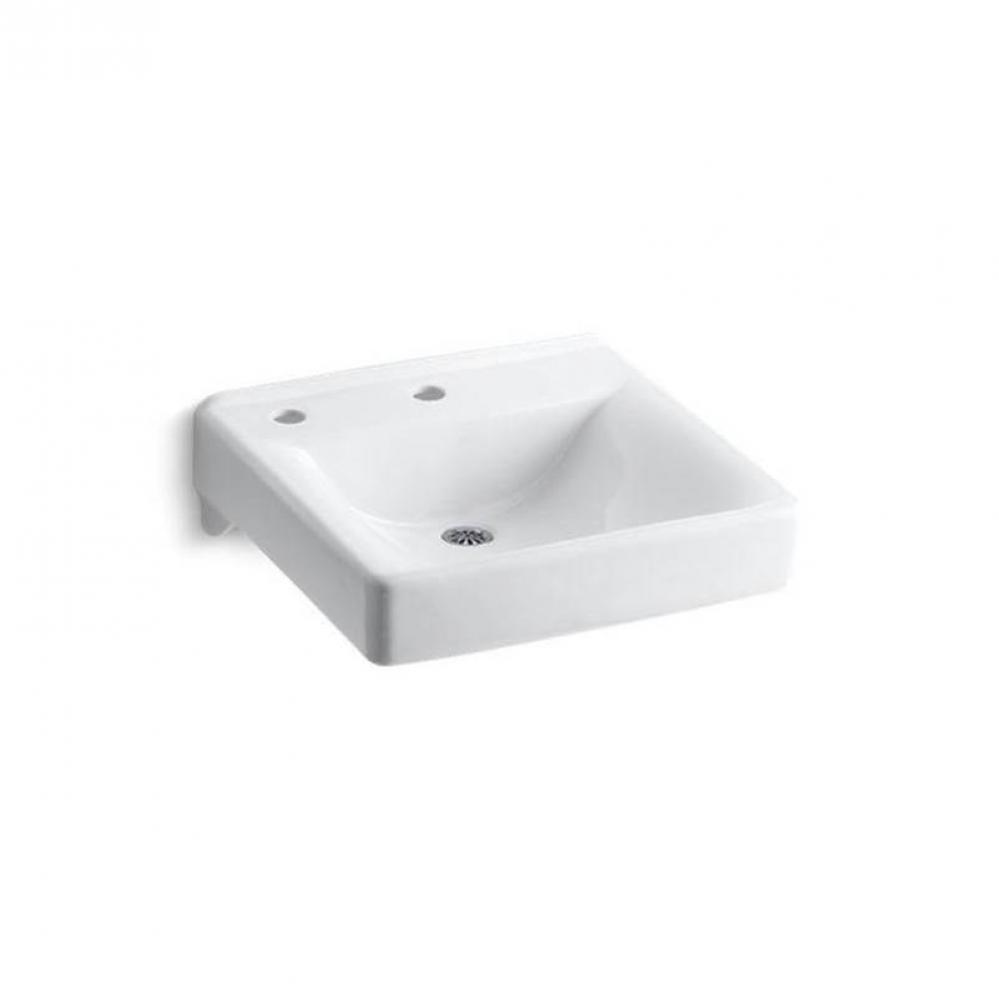Soho® 20'' x 18'' wall-mount/concealed arm carrier bathroom sink with sin