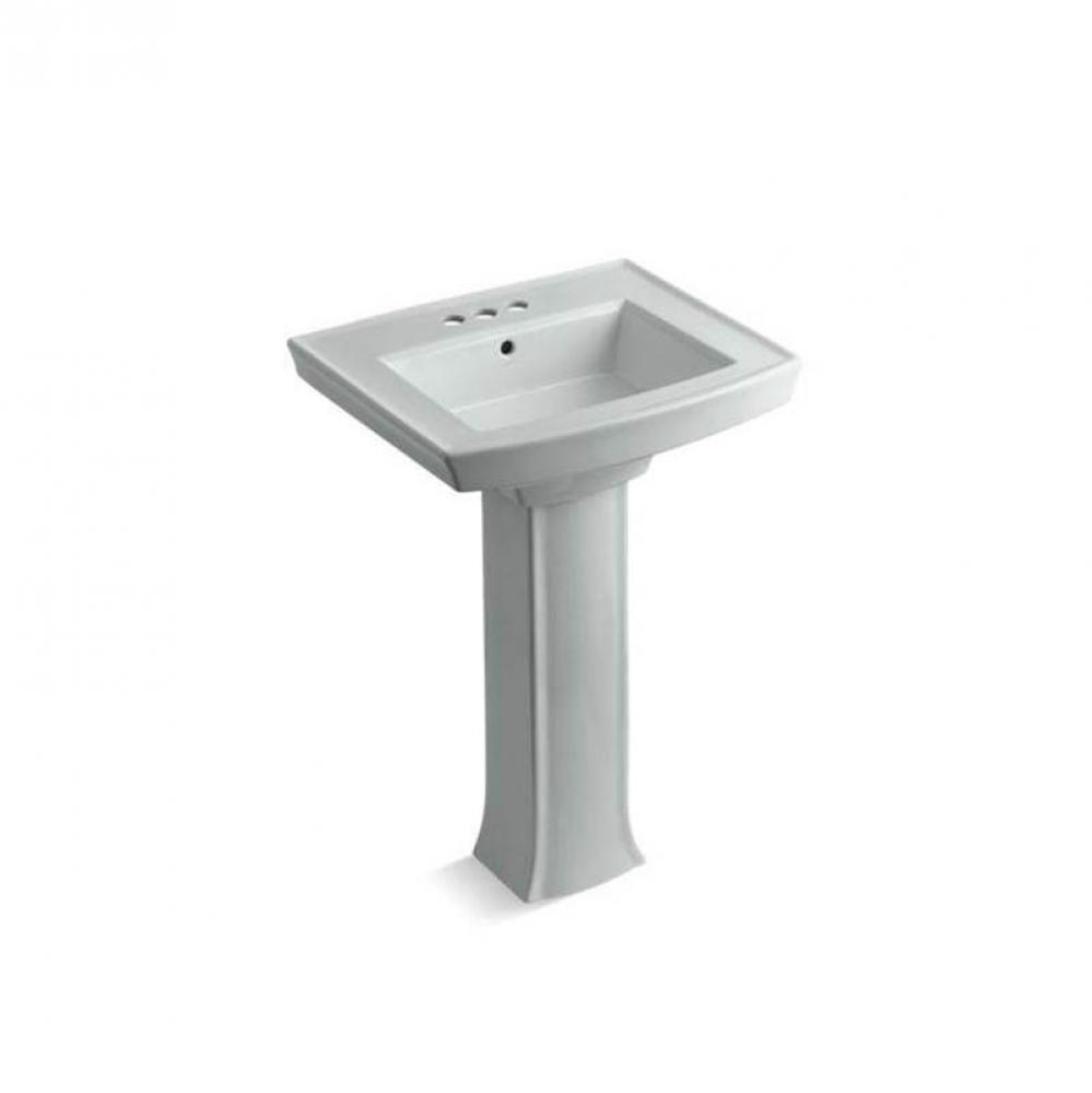 24'' rectangular pedestal bathroom sink