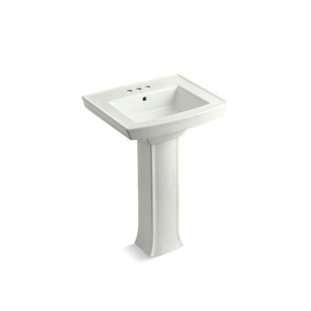 24'' rectangular pedestal bathroom sink
