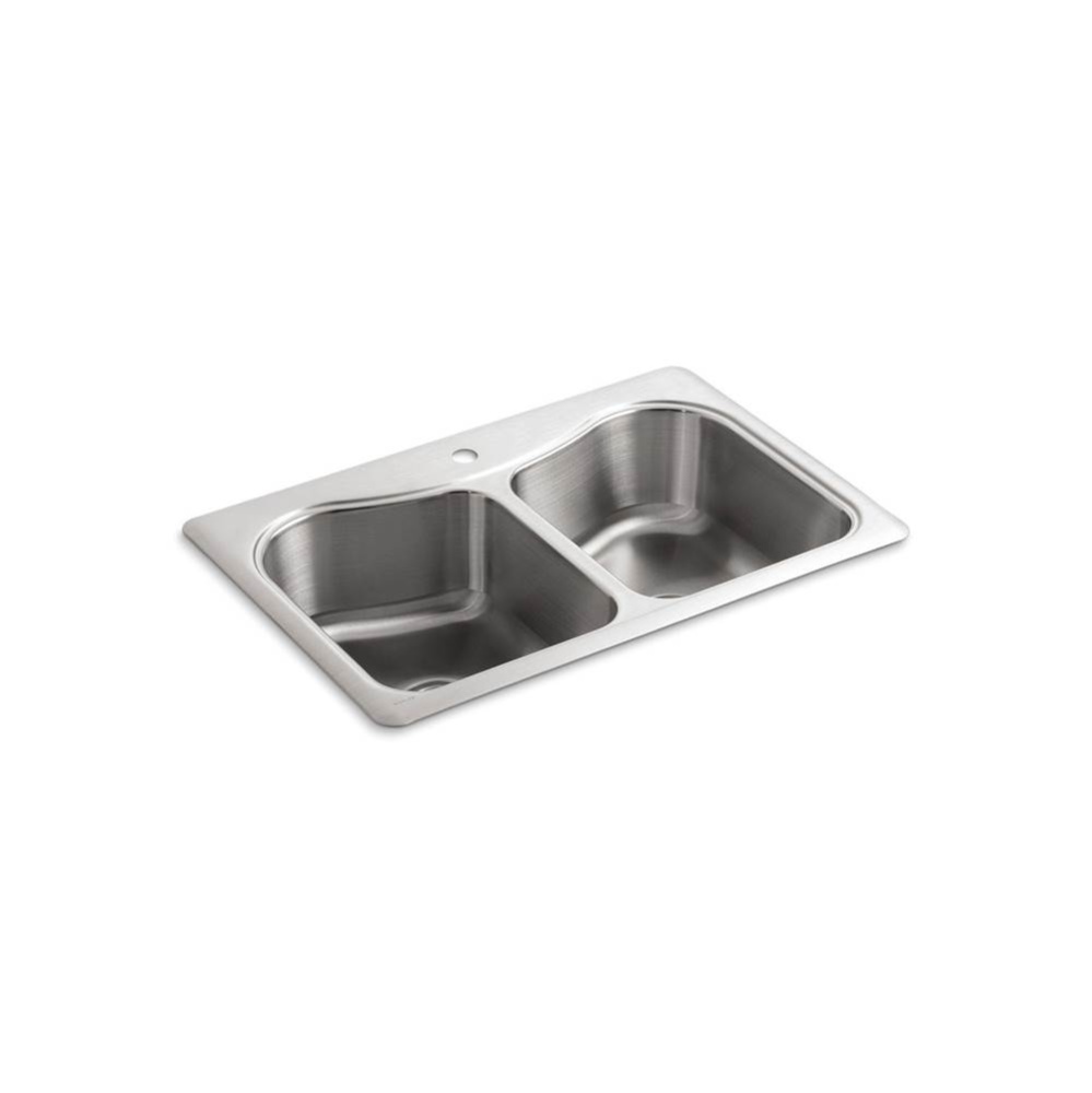 Staccato™ 33'' top-mount double-bowl kitchen sink