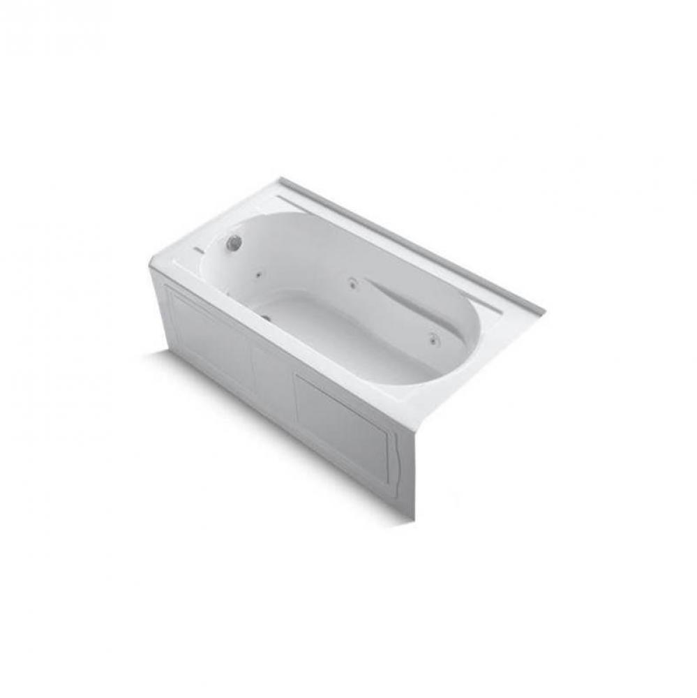 Devonshire® 60'' x 32'' alcove whirlpool bath, left drain
