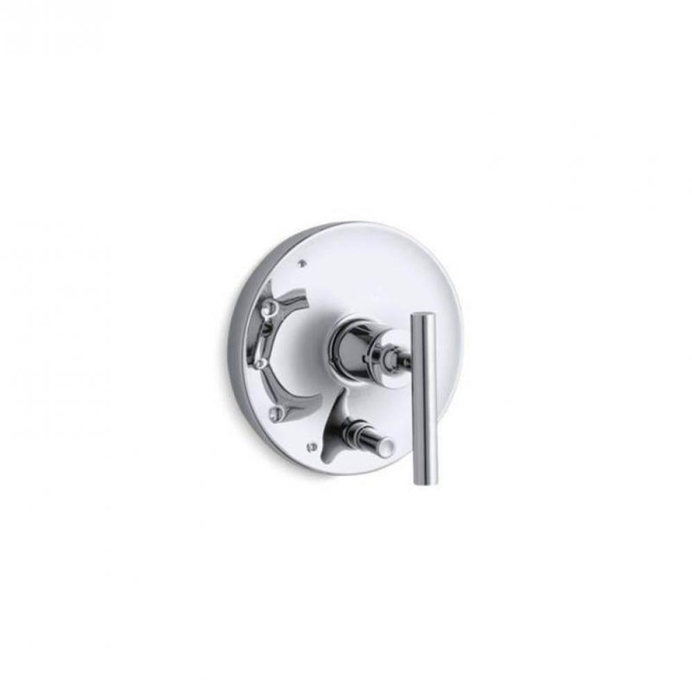 Purist® Rite-Temp® valve trim with push-button diverter and lever handle