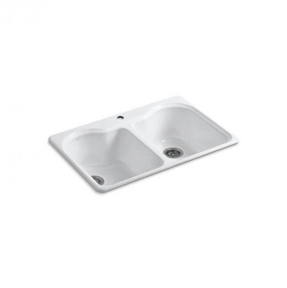 Hartland® 33'' top-mount double-bowl kitchen sink