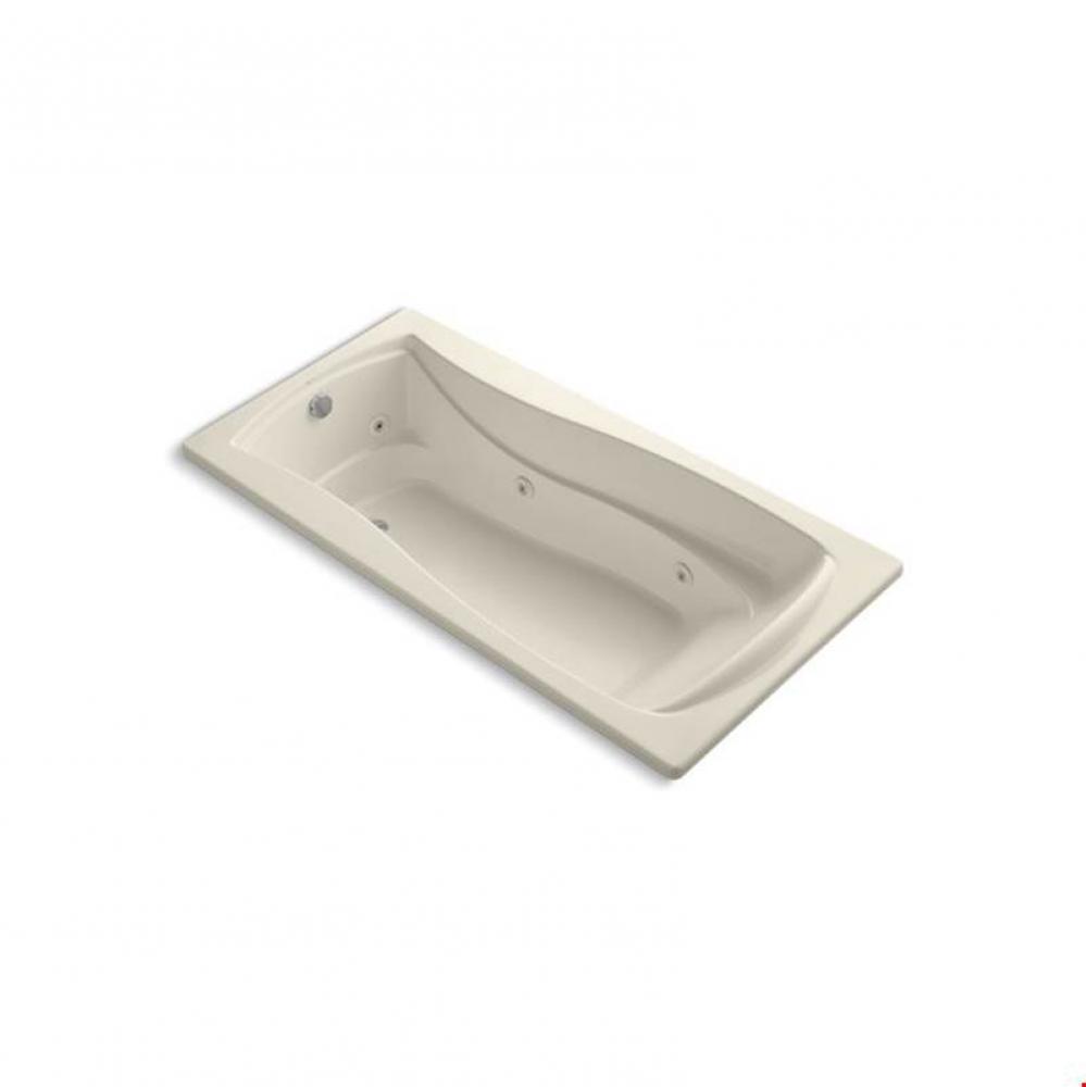 Mariposa® 72'' x 36'' drop-in whirlpool bath with end drain, custom pump