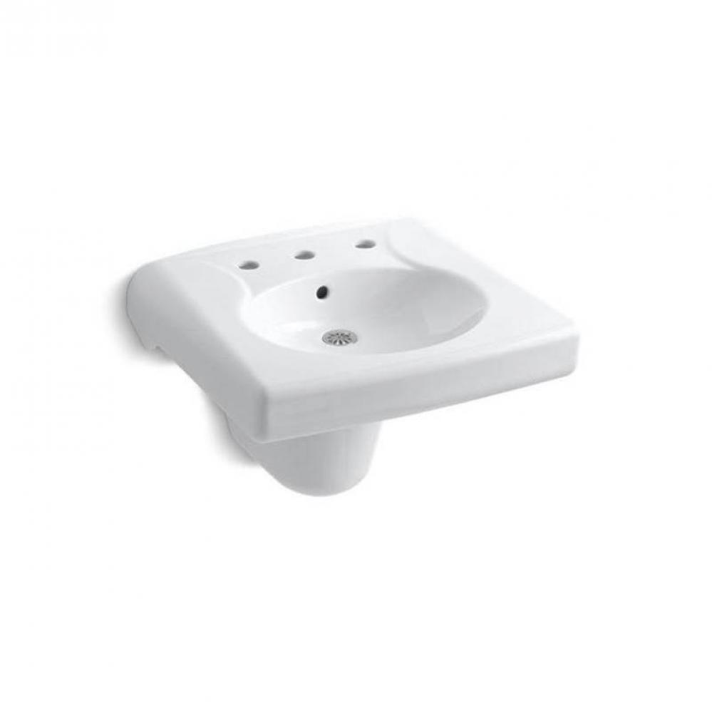 Brenham™ Wall-mount or concealed carrier arm mount commercial bathroom sink with widespread fauc