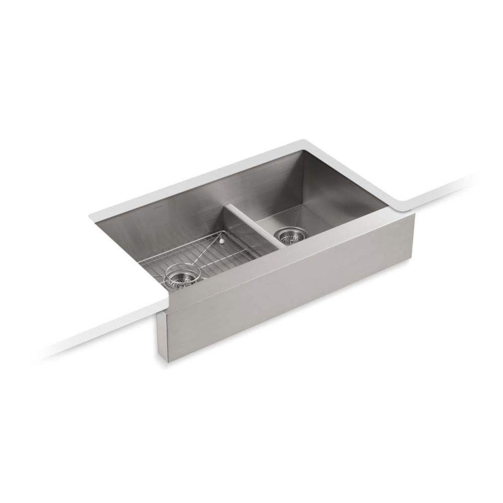 Vault™ Smart Divide® 35-1/2'' undermount double-bowl farmhouse kitchen sink