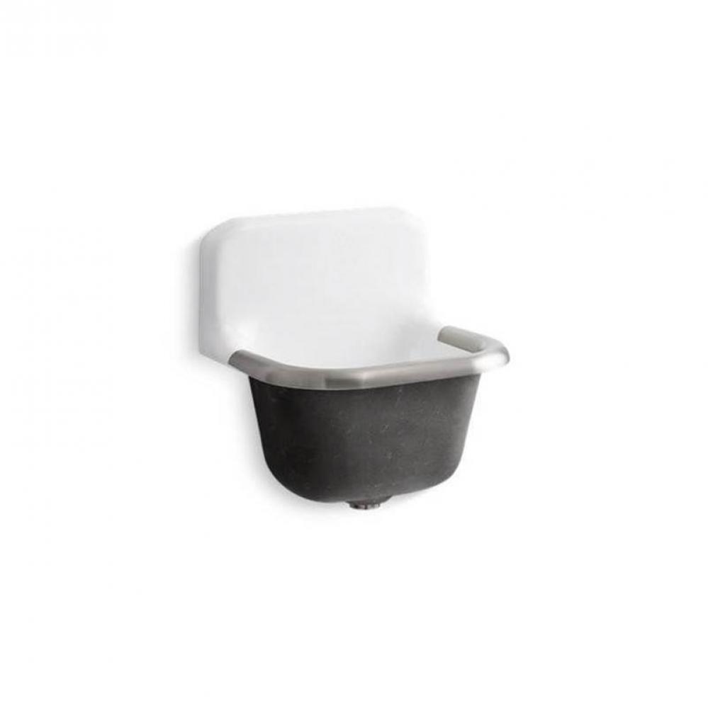 Bannon™ 22-1/4'' x 18-1/4'' wall-mount or P-trap mount service sink with rim