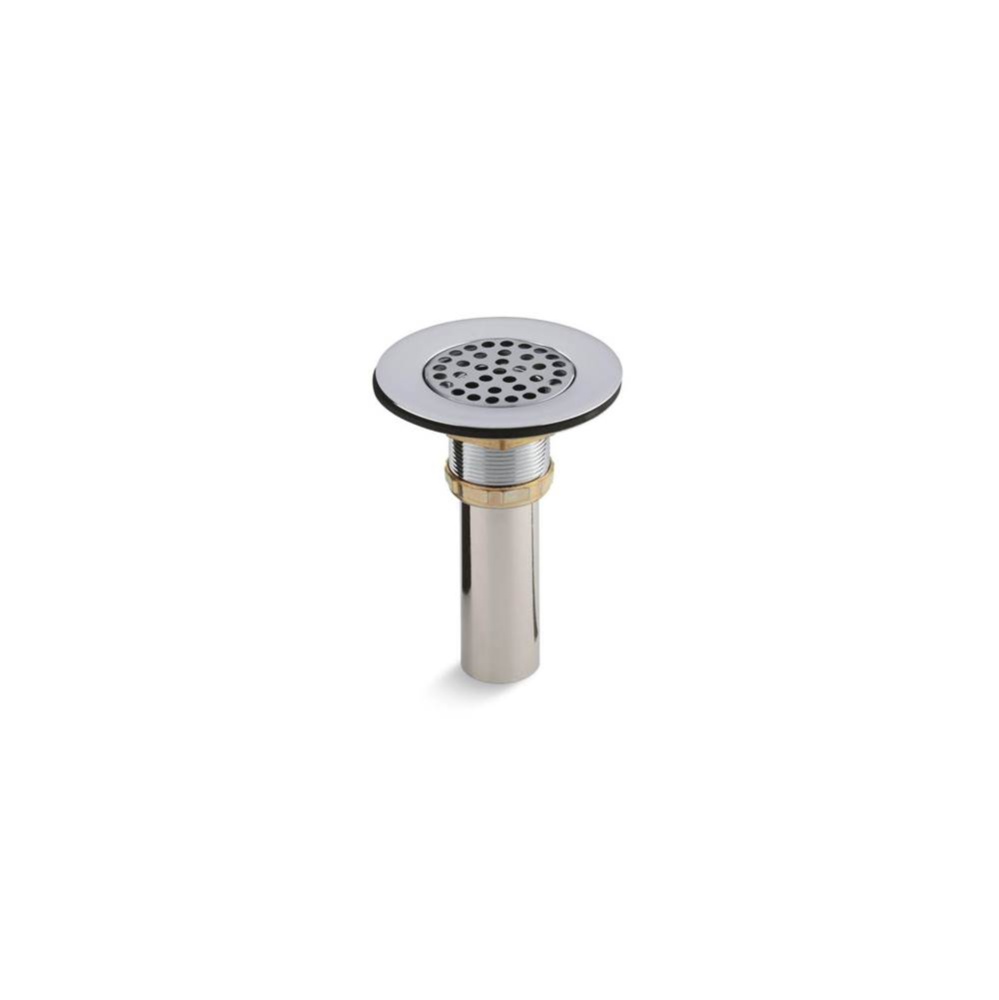 Brass sink drain and strainer with tailpiece for 3-1/2'' to 4'' outlet