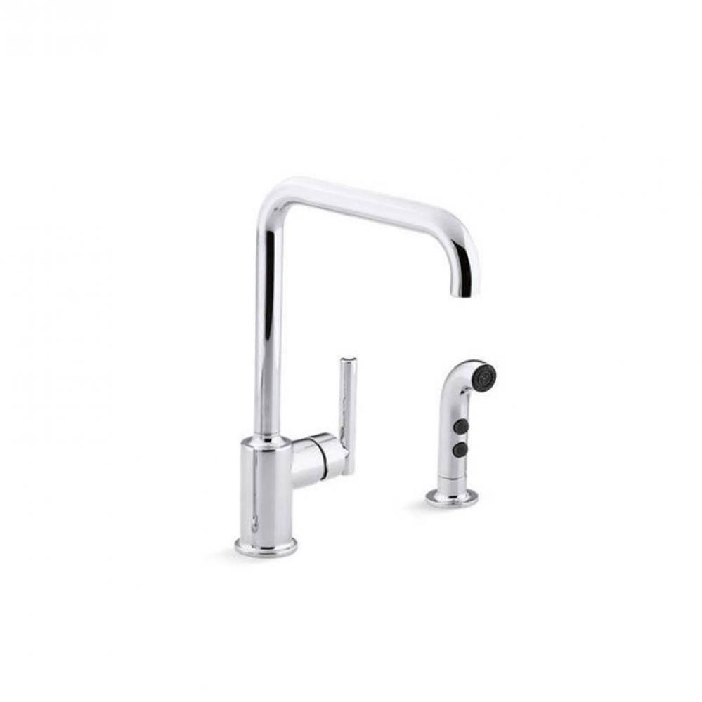 Purist® Single-handle kitchen sink faucet with side sprayer