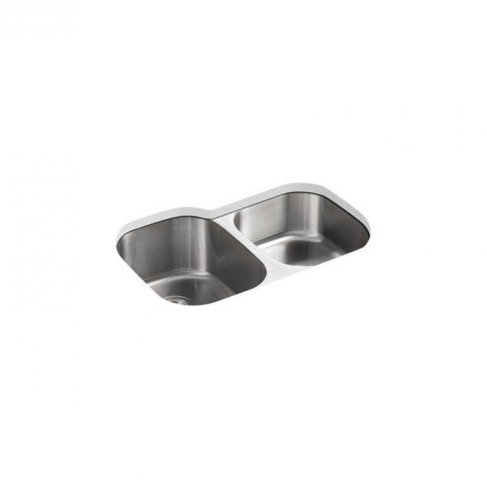 Undertone® 31'' undermount double-bowl kitchen sink