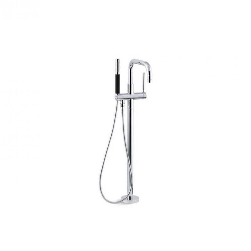 Purist® Floor-mount bath filler trim with handshower