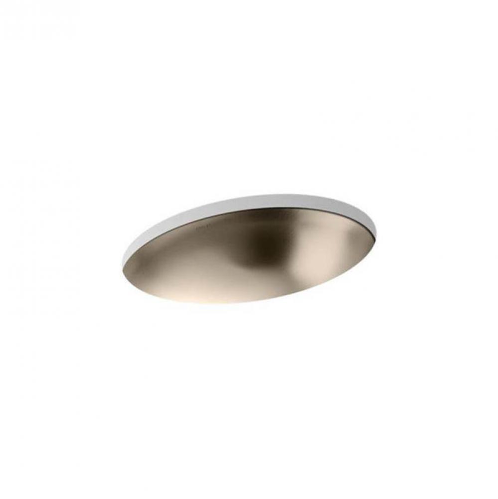 Rhythm® 23-1/4'' oval undermount bathroom sink, no overflow