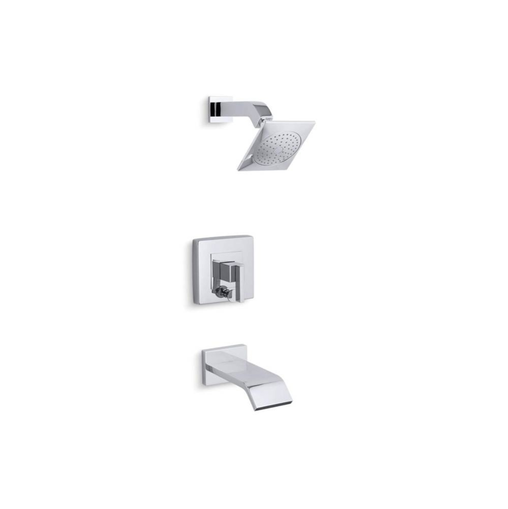 Loure® Rite-Temp® bath and shower trim kit with push-button diverter, 2.5 gpm