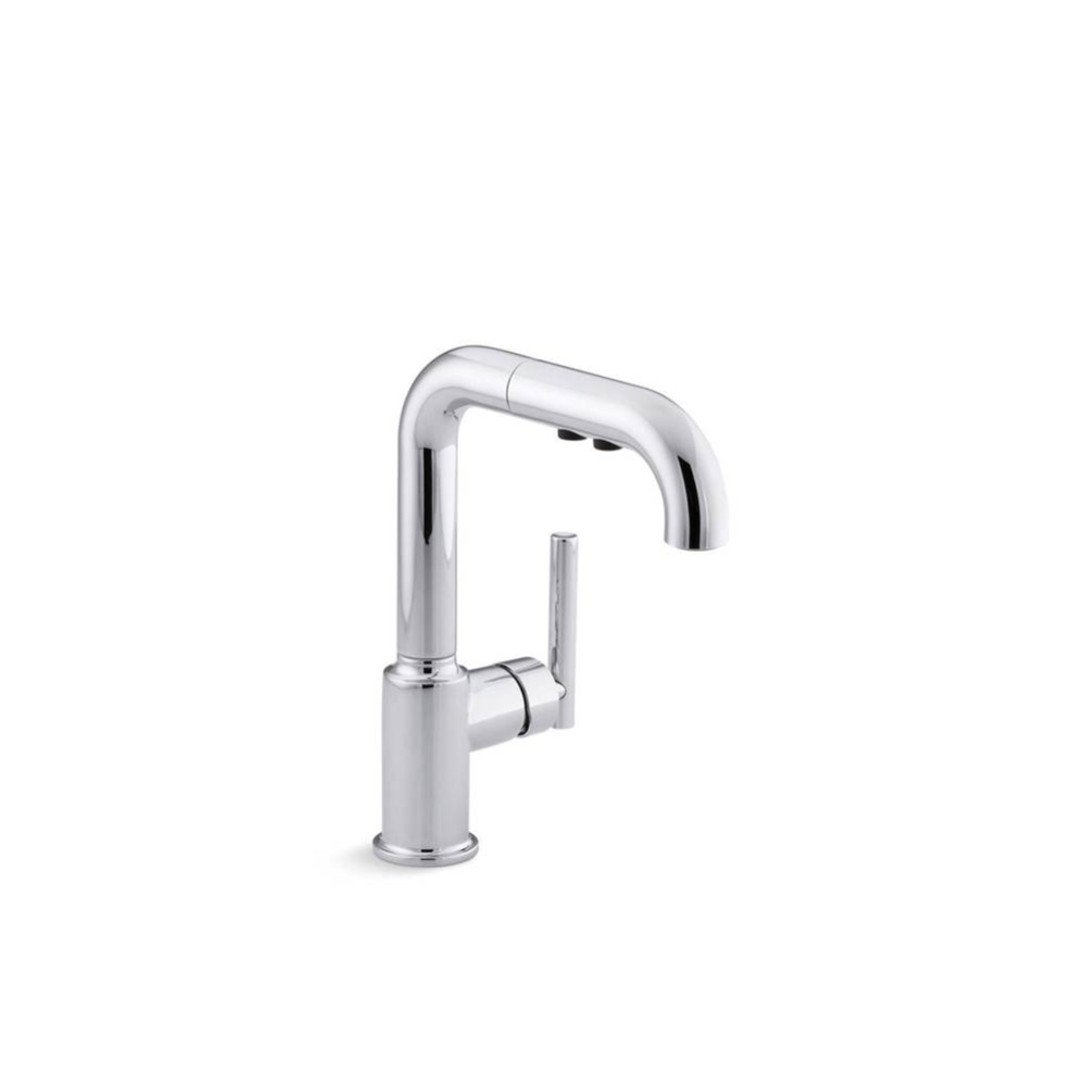 Purist® Pull-out kitchen sink faucet with three-function sprayhead