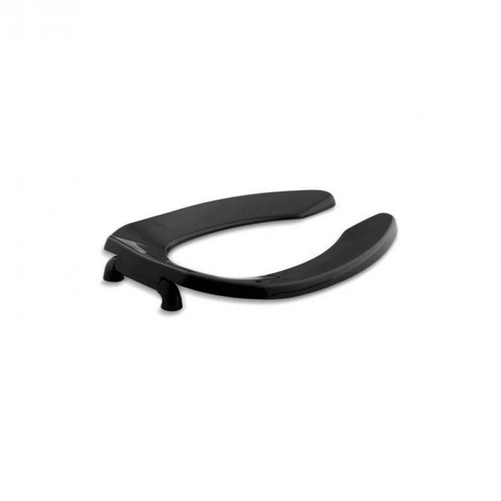 Lustra™ Elongated toilet seat with check hinge, in Black Black
