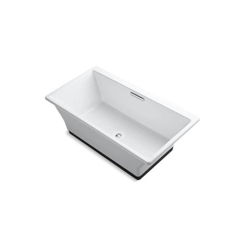 Rêve® 66-15/16'' x 36'' freestanding bath with Brilliant Ash base