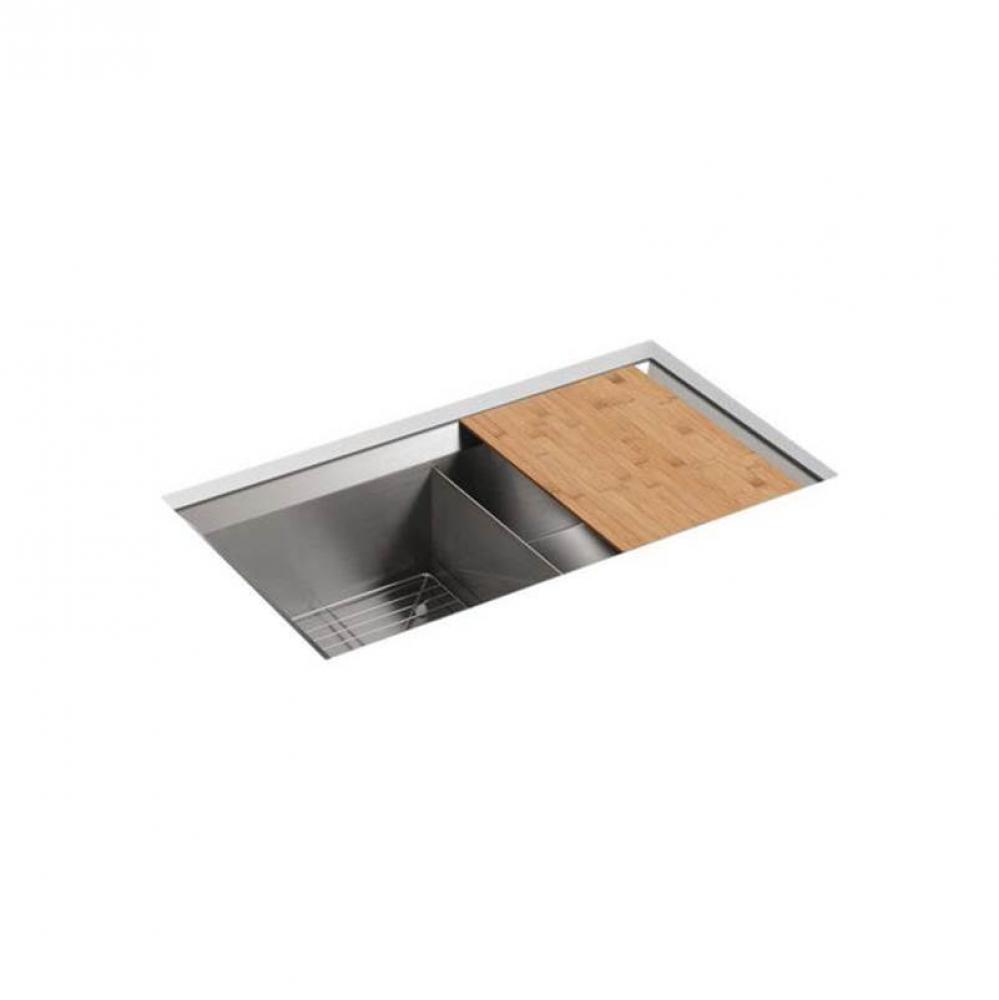 Poise® 33'' undermount double-bowl kitchen sink